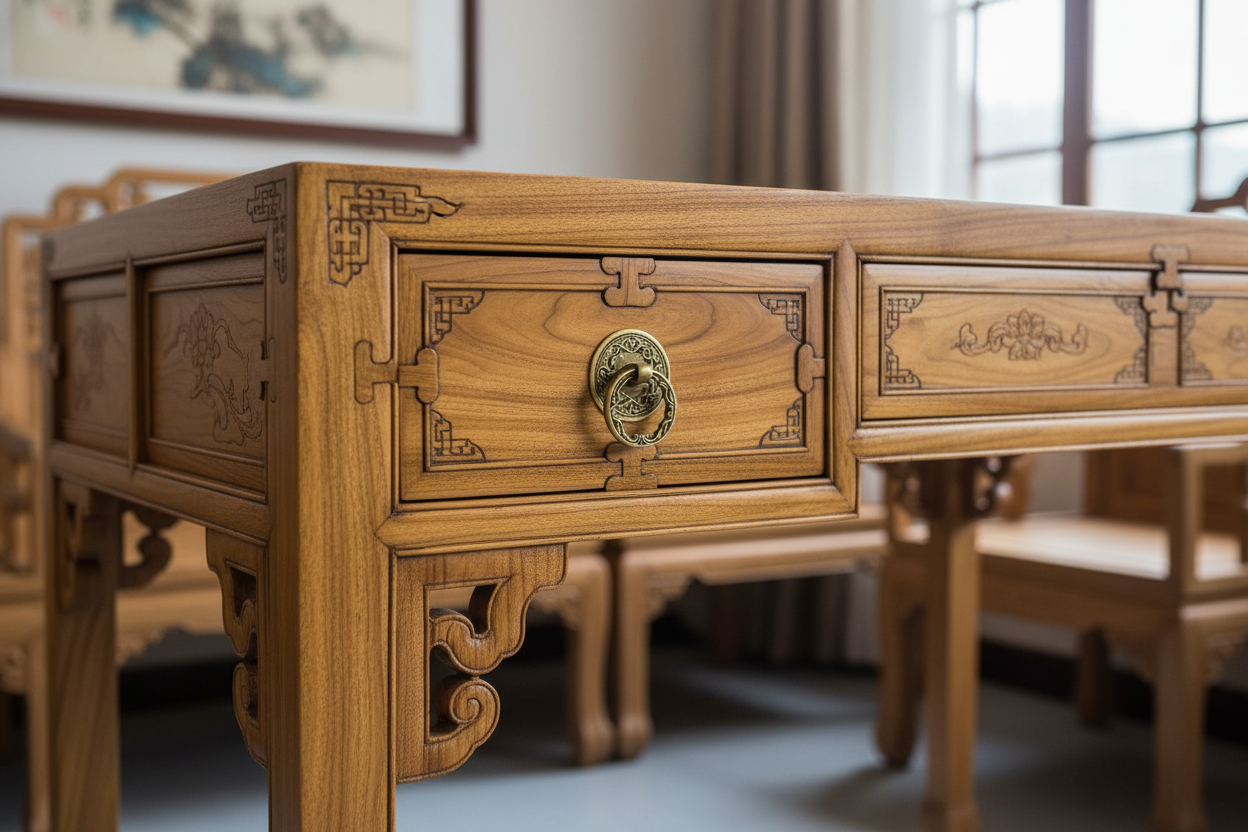 金丝楠木书桌 · 文人书房核心器 传世孤品