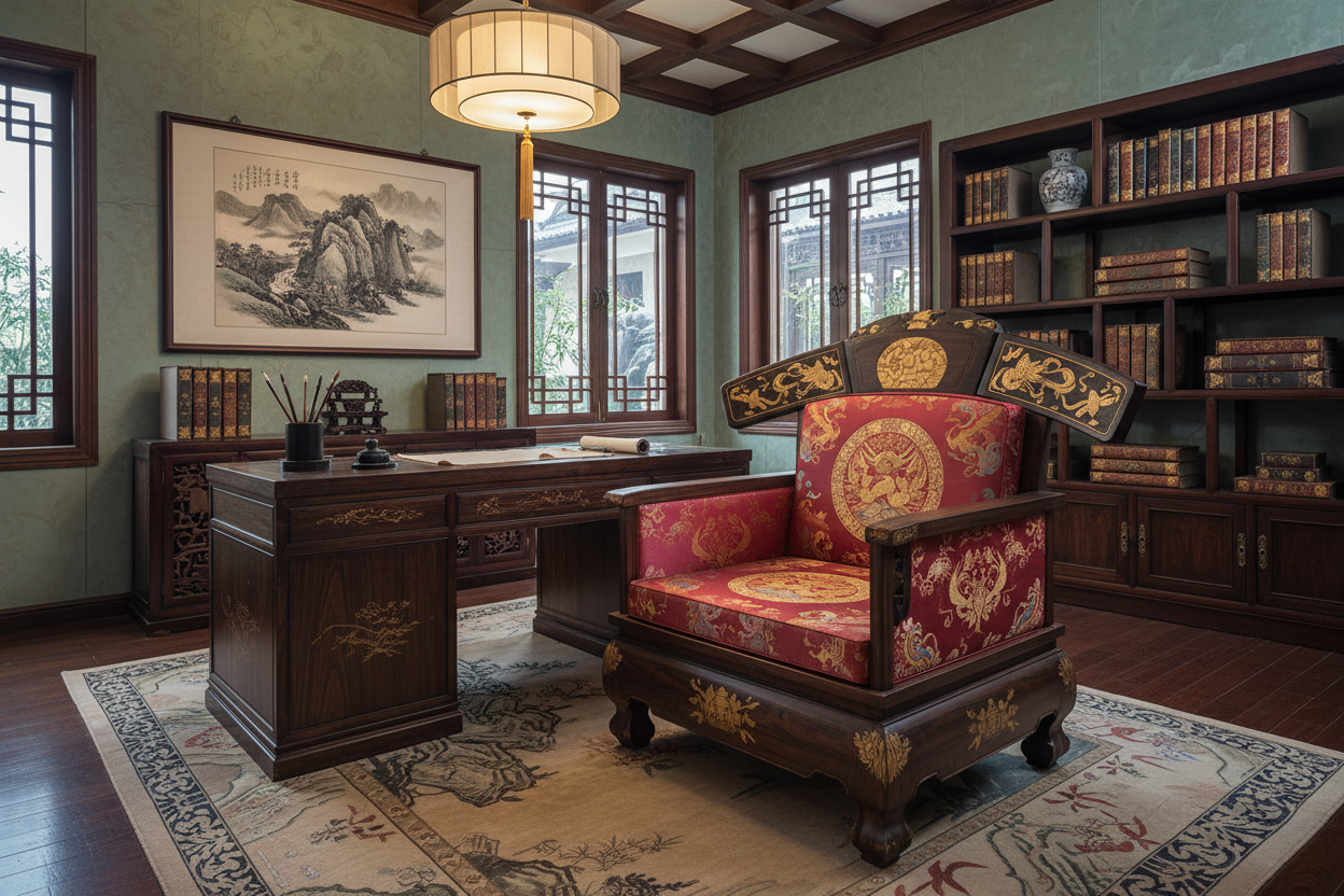 金丝楠木四出头官帽椅