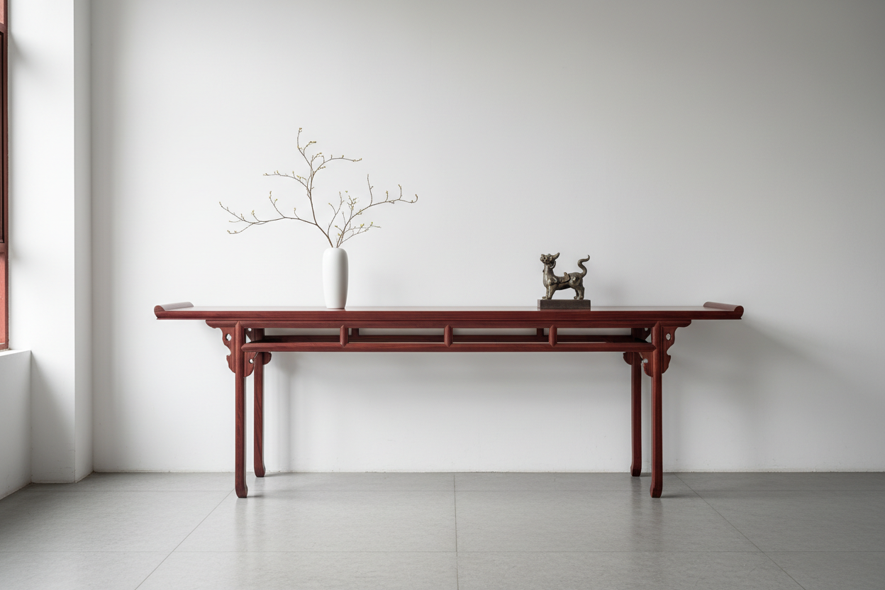 红酸枝条案 · 供奉雅器