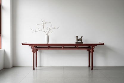 红酸枝条案 · 供奉雅器