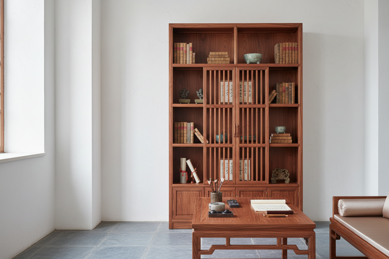 鸡翅木书柜 · 文房珍藏