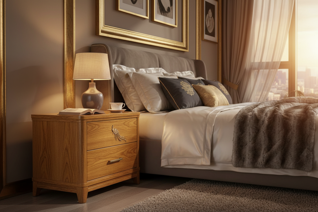 金丝楠木床头柜