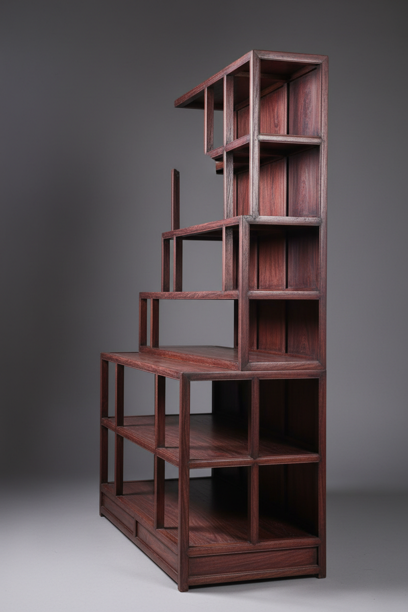 紫檀博古架 | Zitan Display Cabinet
