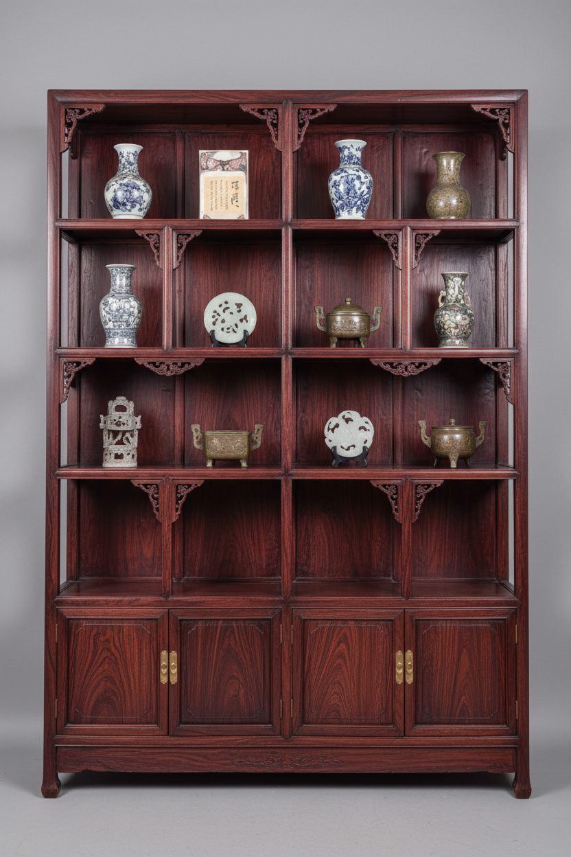 紫檀博古架 | Zitan Display Cabinet