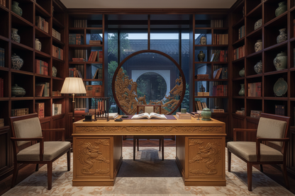 金丝楠木书桌 · 文人书房核心器 传世孤品