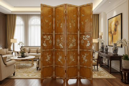 金丝楠木屏风